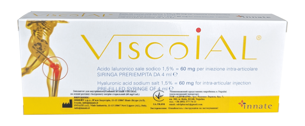 Viscoial 60 MG, hyaluronik asidin sodyum tuzuna dayanan tıbbi bir üründür. Hyaluronik asit, fermantasyon yoluyla elde edilen 1000 ila 1500 kDa arasında sabit bir moleküler ağırlığa sahiptir: bu, ürünün mutlak saflığını garanti eder, alerjen ve inflamatuar reaksiyon risklerini en aza indirir.