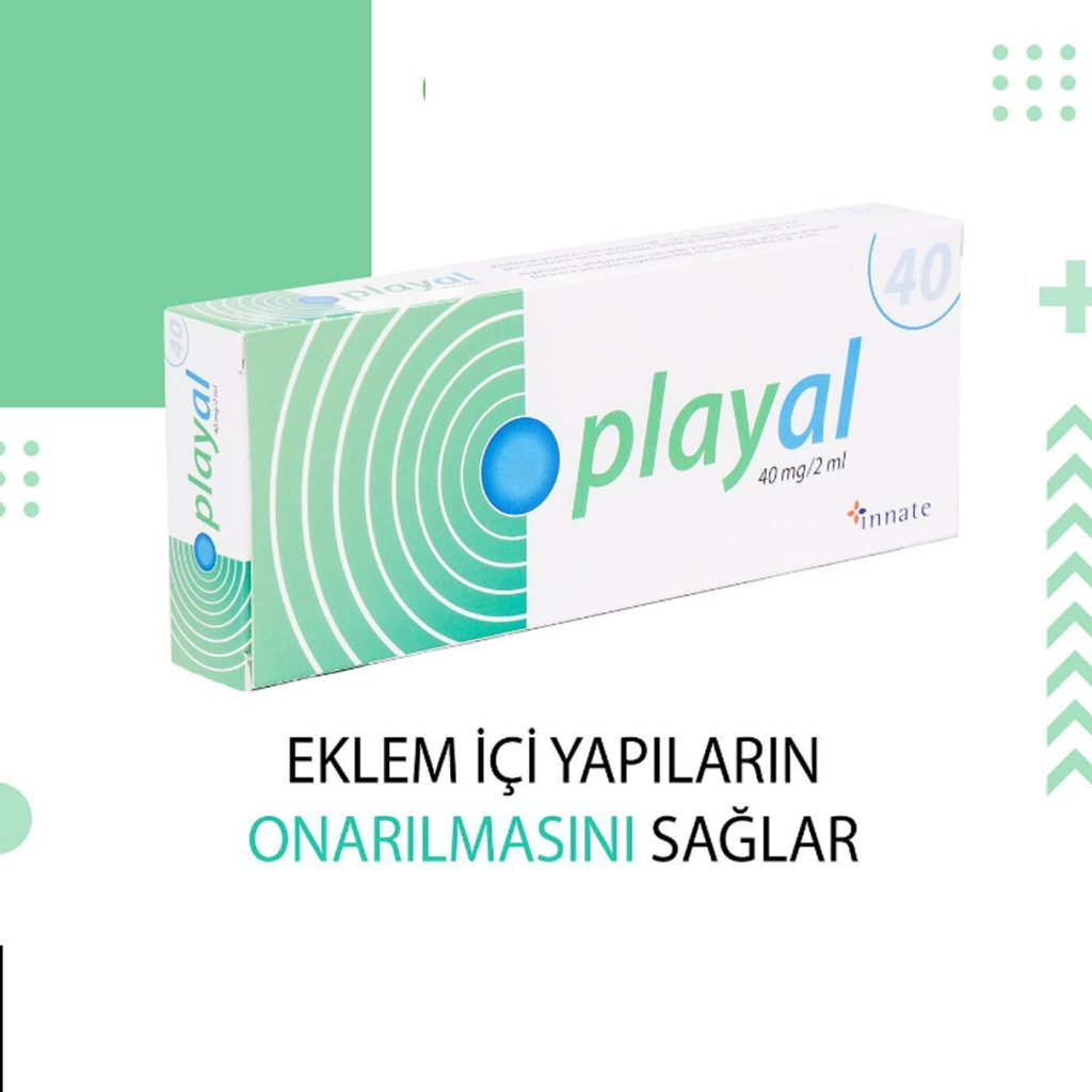 Playal, enjekte edilebilir hidrojellerdir. Eklem içi yapıların onarılmasını sağlar. Playal® Krem ve Jel, en yüksek kalitede doğal bileşenlerle karakterize edilen özel bir formülasyona sahip son derece yenilikçi ürünlerdir.Playal, enjekte edilebilir hidrojellerdir. Eklem içi yapıların onarılmasını sağlar.